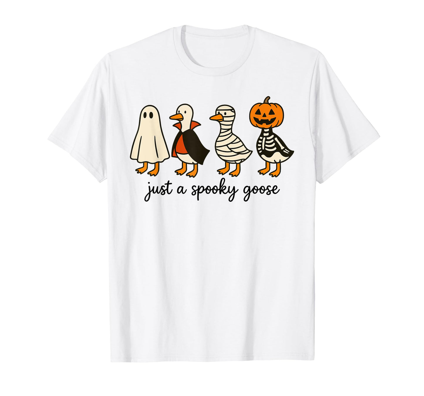 Just a Spooky Goose, Funny Goose in Halloween Costumes Kids T-Shirt