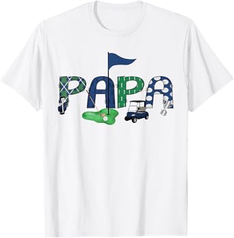 Papa Of The Birthday Boy Hole in One Golf Sport Matching T-Shirt