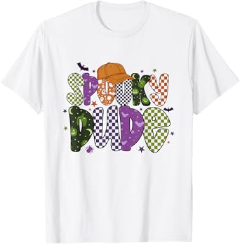 Retro Spooky Dude Halloween Boy Spooky Season Toddler Kids T-Shirt