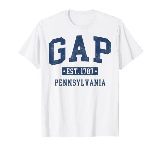 Gap Pennsylvania PA Vintage Athletic Sports For Men Women T-Shirt