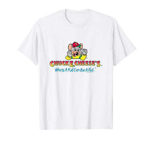 Chuck E. Cheese's Where A Kid Can Be A Kid Retro Logo T-Shirt