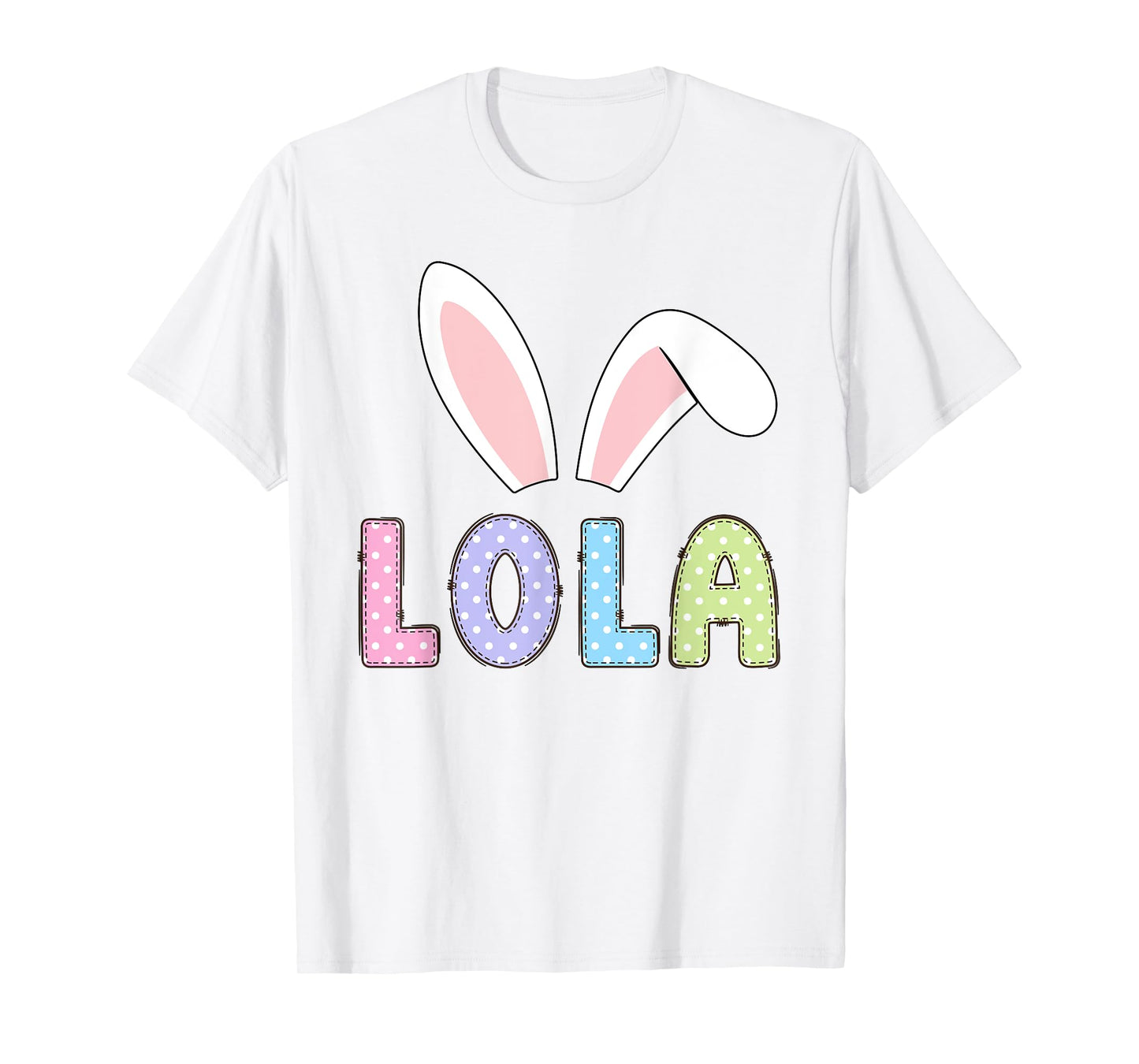 Cute Lola Happy Easter Bunny Matching Family Outfit T-Shirt