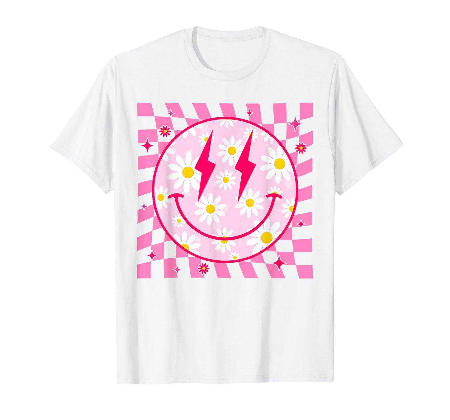 Happy Face Daisy Flower Shirt Preppy Aesthetic Smile Face T-Shirt