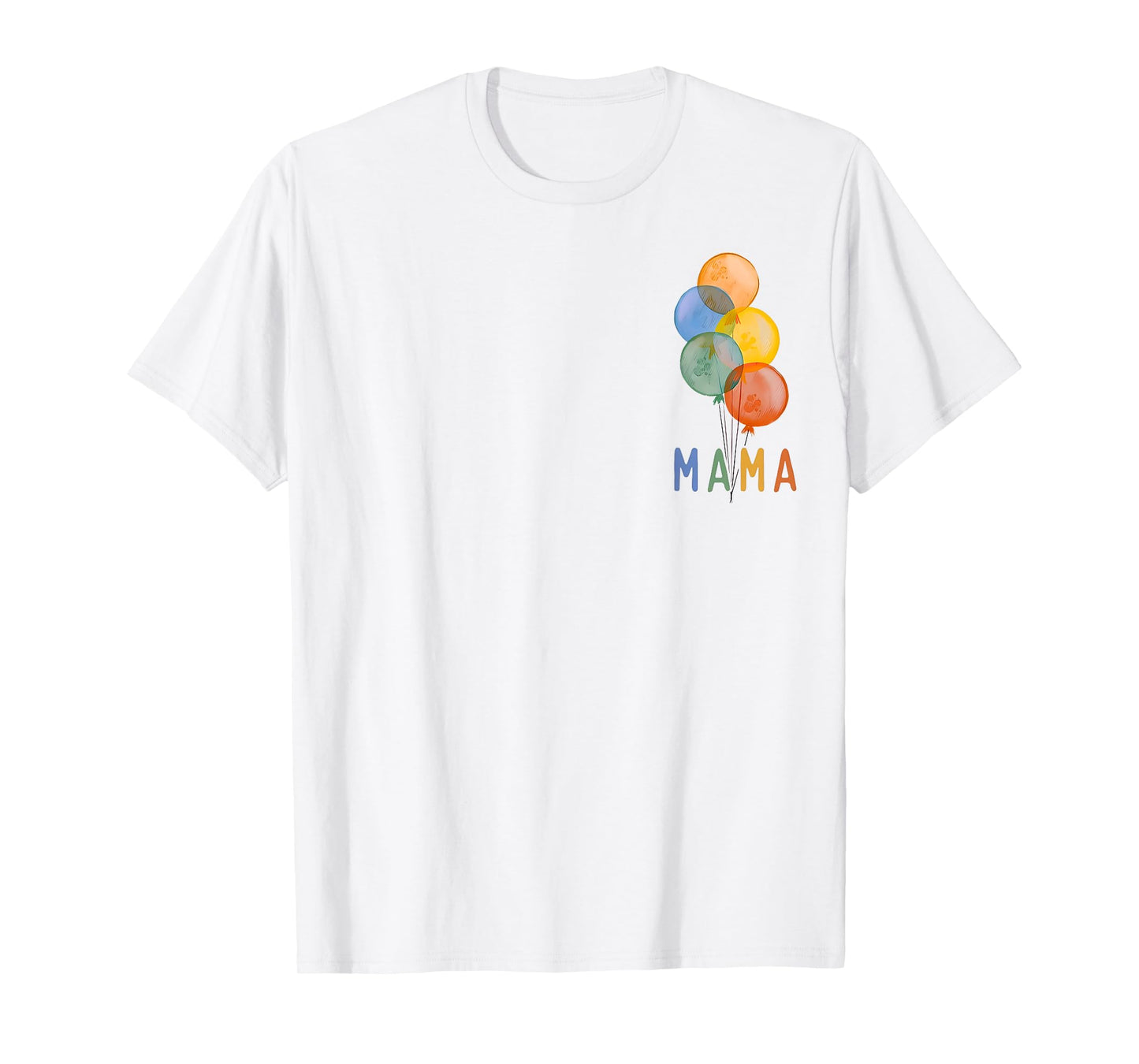 Mama of The Rainbow Balloon Birthday Boy Girl Family T-Shirt