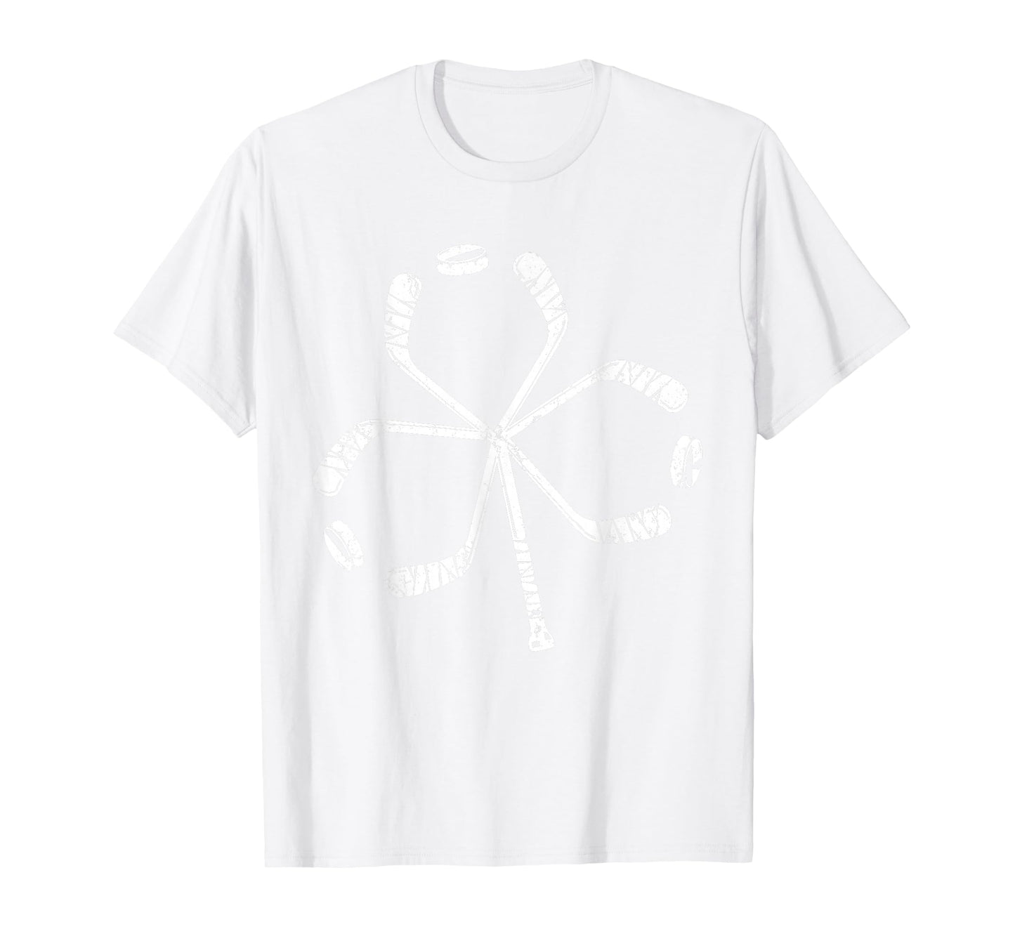 St Patricks Day Hockey Shamrock Vintage Stick Saint Paddy's T-Shirt