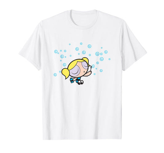 The Powerpuff Girls Bubbles Blowing Bubbles Cute Shot T-Shirt