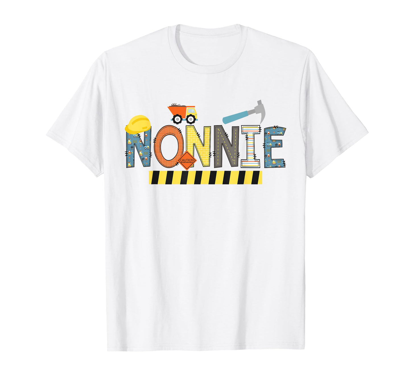 Nonnie Construction Birthday Kids Family Matching T-Shirt