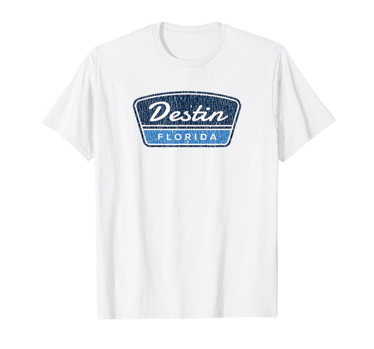 Destin Florida Retro Vintage Souvenir Badge T-Shirt