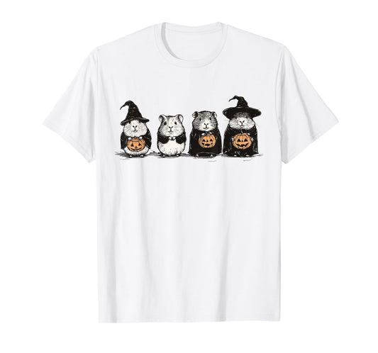 Cute Guinea Pig Halloween Guinea Pig Witch Hilarious Animal T-Shirt