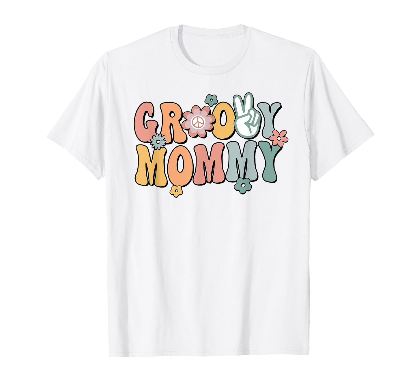 Groovy Mommy Retro Mom Matching Family 1st Birthday Party T-Shirt
