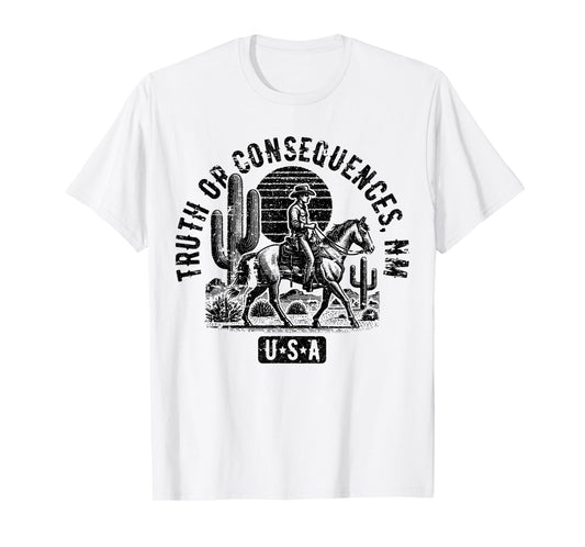 Truth or Consequences New Mexico USA Vintage Style Design T-Shirt