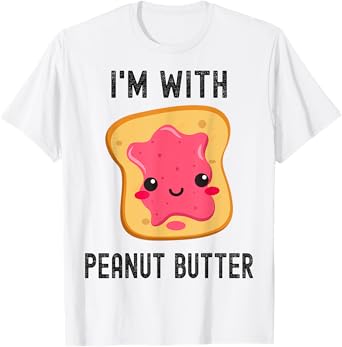 I'm With Peanut Butter Jelly Best Friend Matching Couples T-Shirt