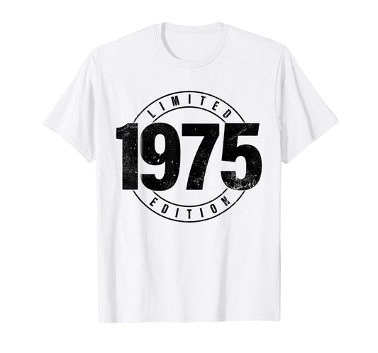Limited Edition 1975 Birth Year Birthday Graphic Streetwear T-Shirt