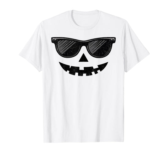 Funny Jack O Lantern Face Pumpkin Halloween Costume Men Boys T-Shirt