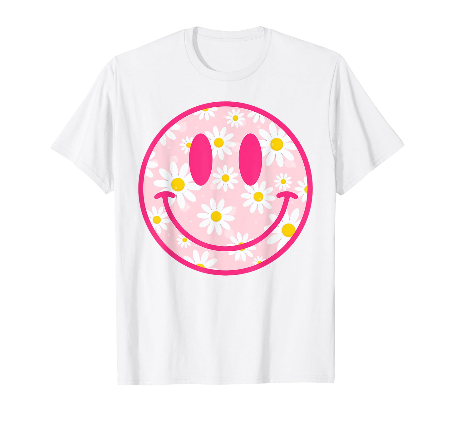 Happy Face Daisy Flower Shirt Preppy Aesthetic Smile Face T-Shirt