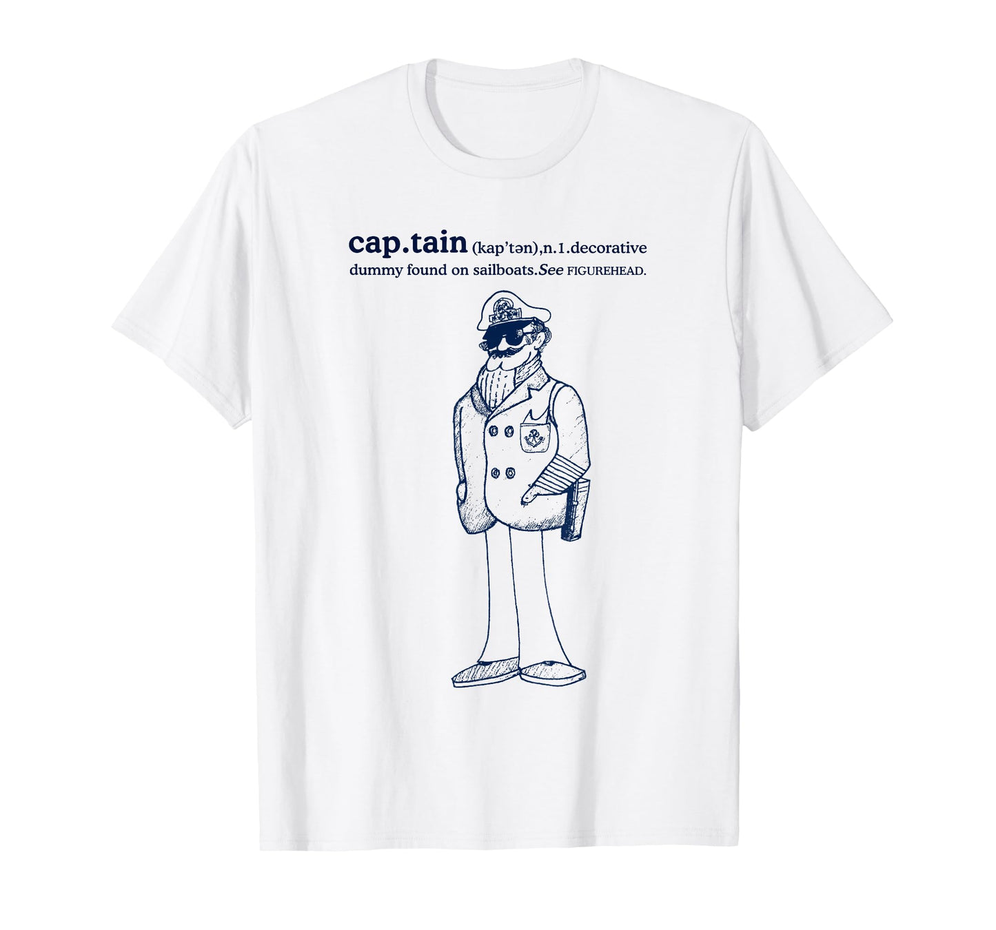 Vintage Captain Sailor Dummy Maritime Travel Artwork T-Shirt