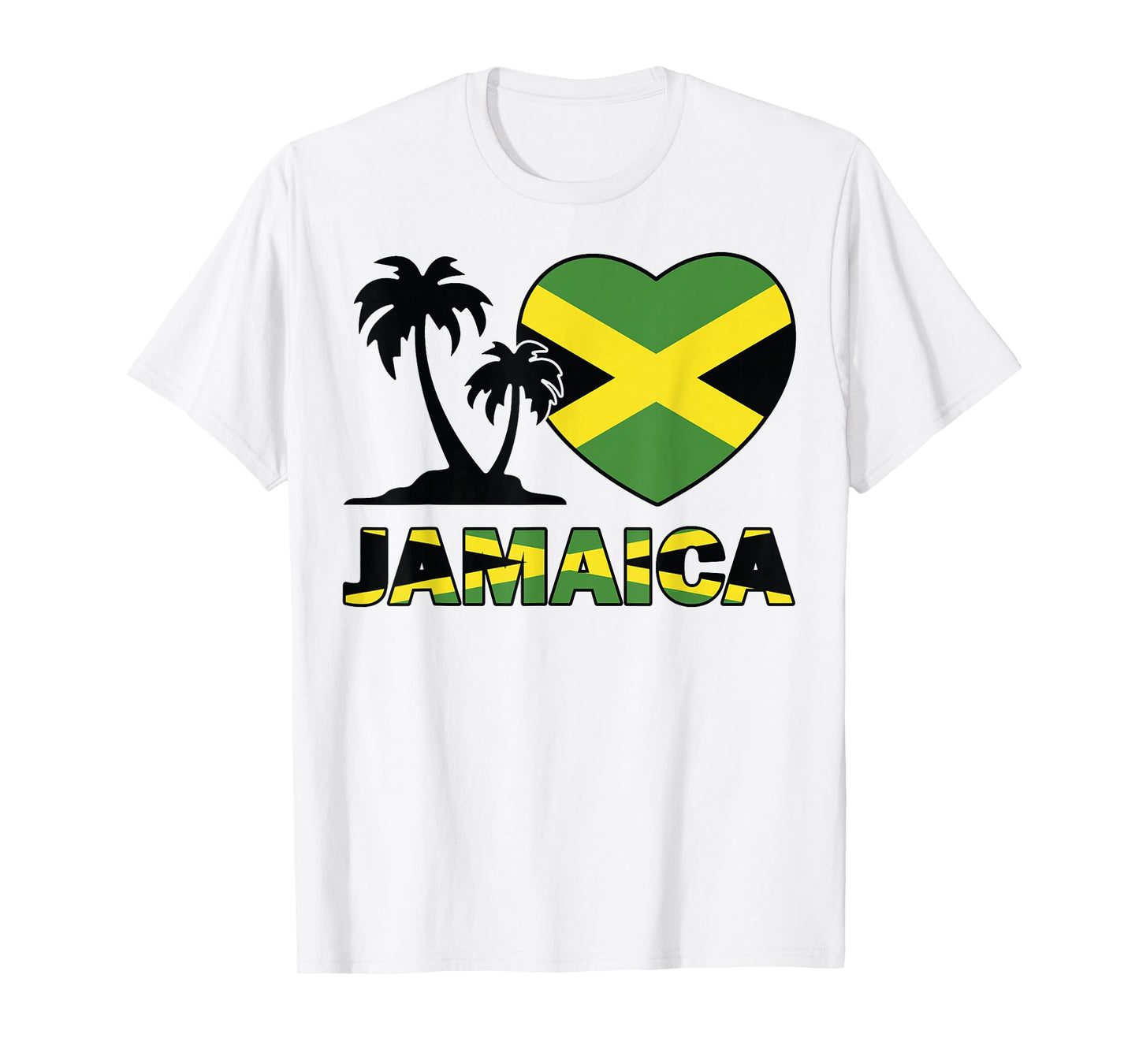 Women Jamaica-Shirt Jamaican Flag Men Kids Girl Heart I love T-Shirt