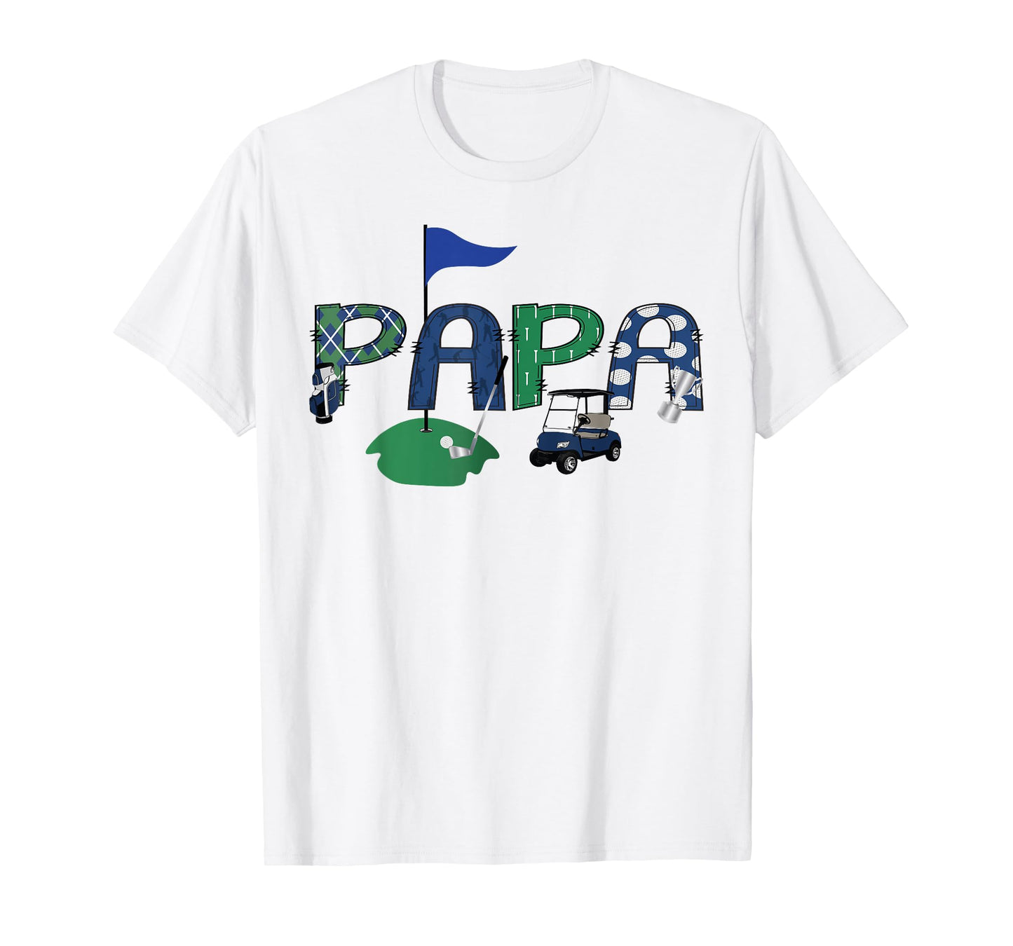 Golf Papa Hole In One Golf First Birthday Boy Party T-Shirt
