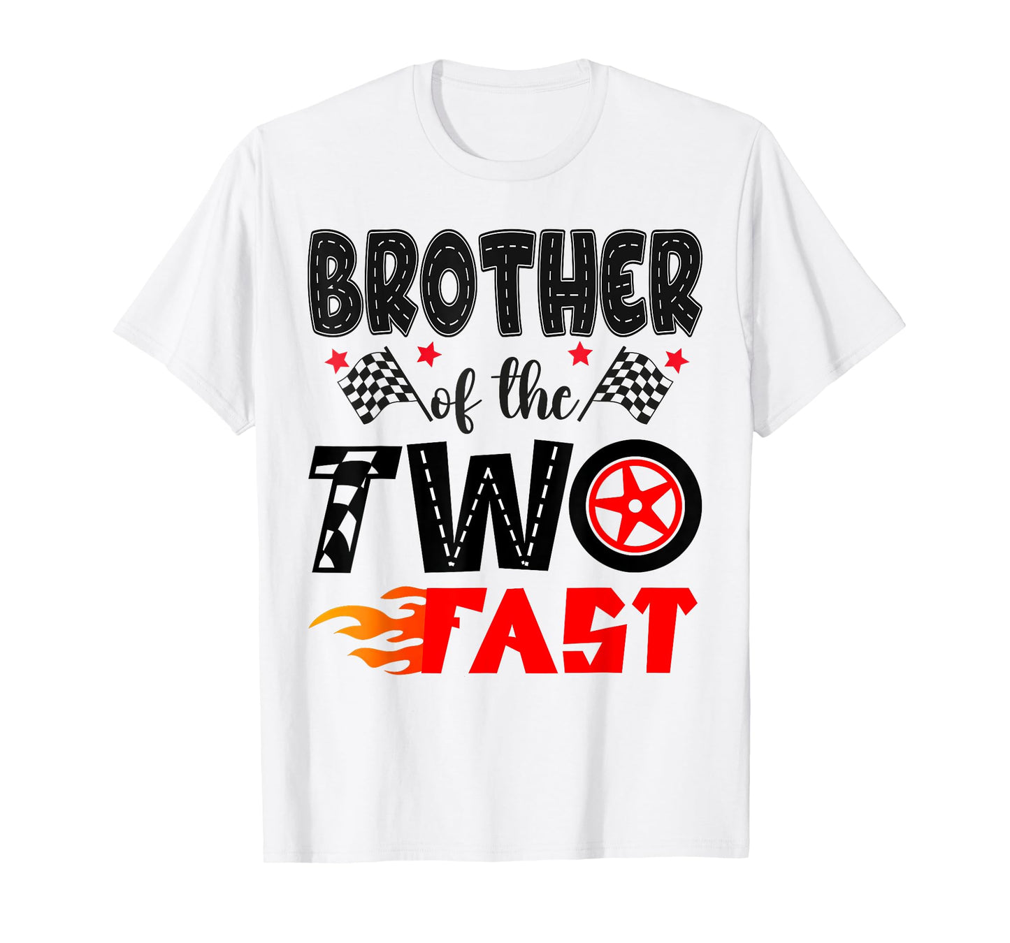 Brother of The Two Fast 2Nd Birthday Boy Racing Car T-Shirt
