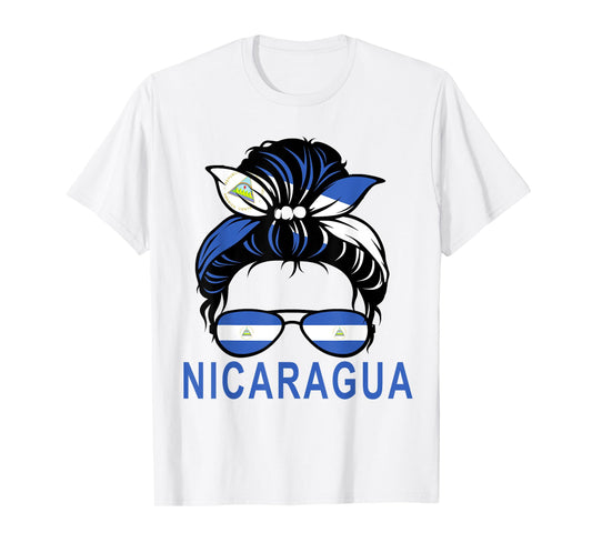 Flag Nicaragua Hispanic Heritage month For Nicaraguan Girl T-Shirt