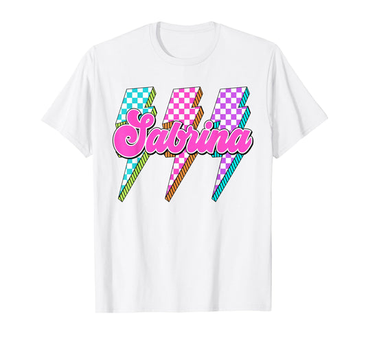 Sabrina Checkered I Love Sabrina 80's Vintage T-Shirt