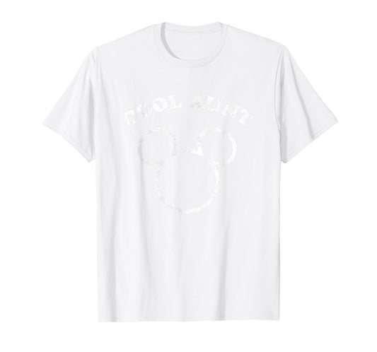 Disney Mickey And Friends Cool Aunt Distressed Chest Logo T-Shirt