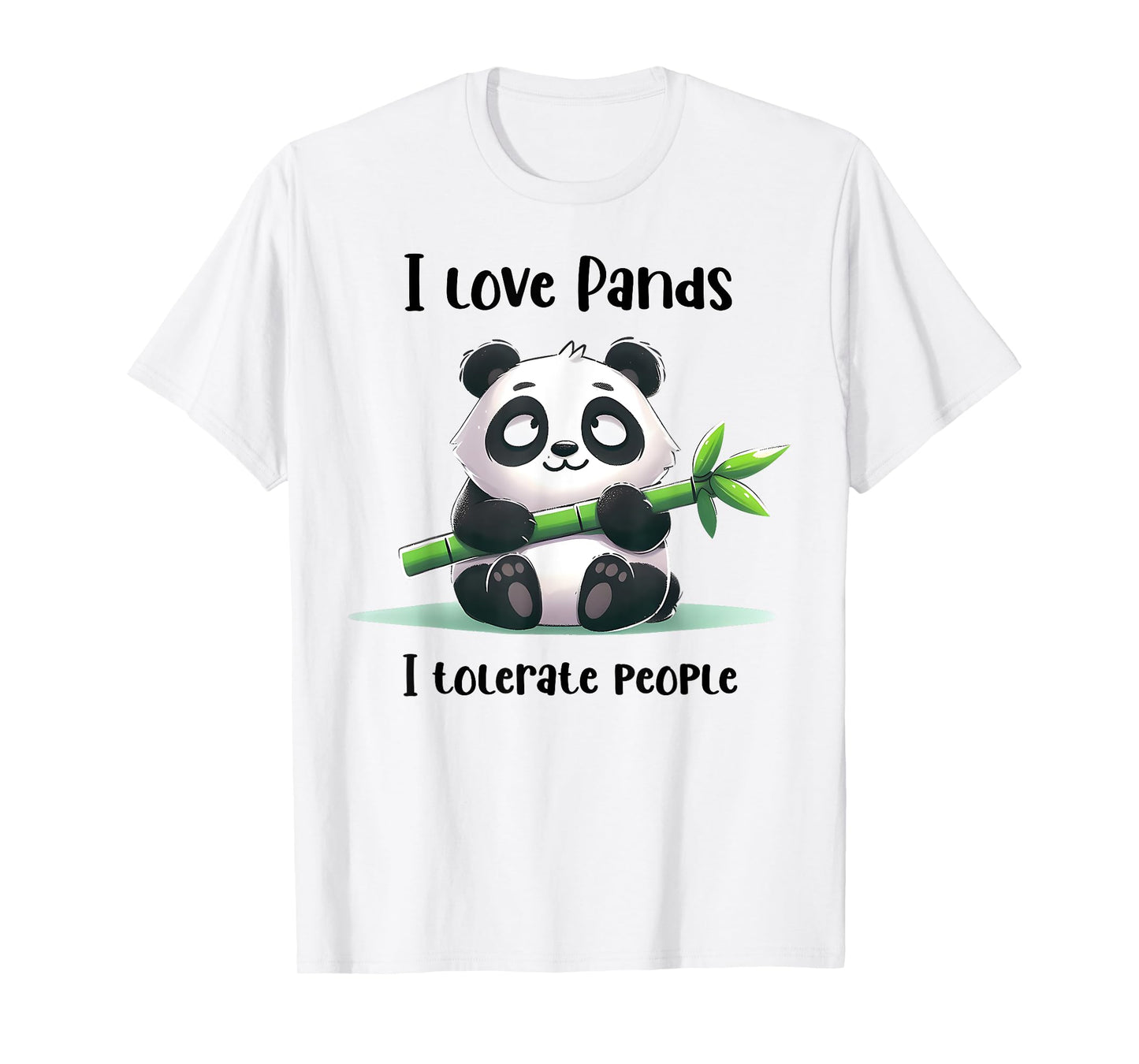 Funny Retro Sarcasm Quote I Love Pandas I Tolerate People T-Shirt