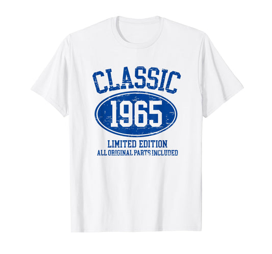 60th Year Old Men Women Vintage Classic 1965 60th Birthday T-Shirt