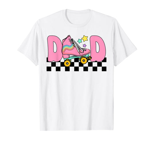 Dad Rolling Into Birthday Roller Skating Family Matching T-Shirt