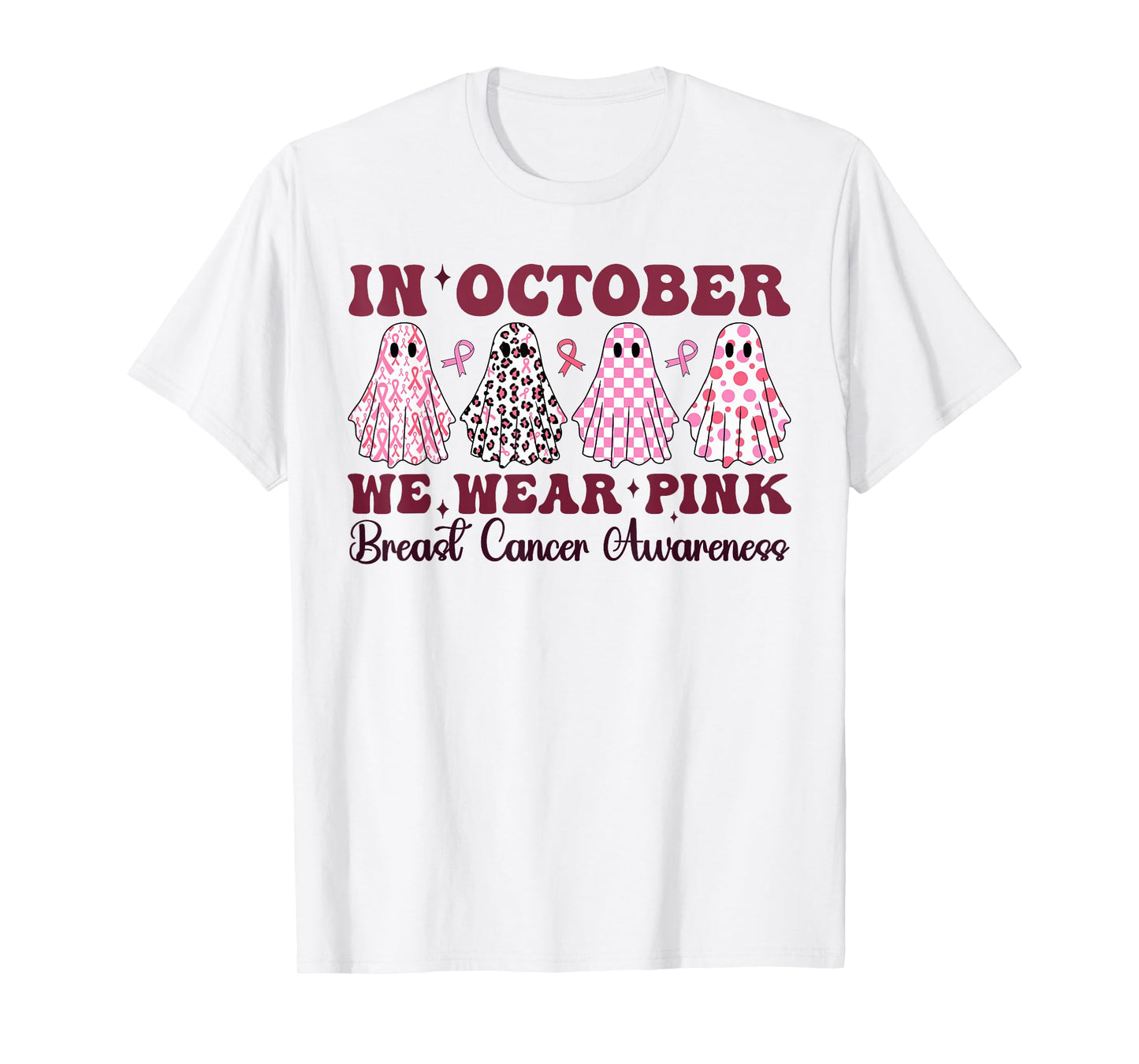 Breast Cancer Awareness Halloween In October We Wear Pink T-Shirt