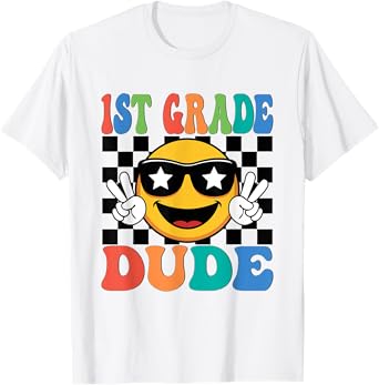 First Day of First Grade 1st Grade Dude Back To School Boys T-Shirt