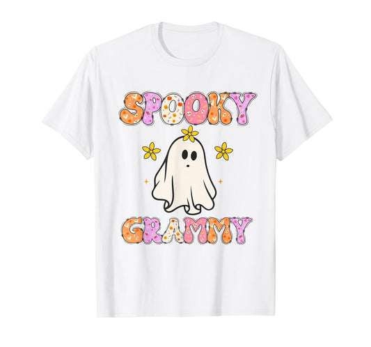 Spooky Grammy Halloween Grandma Groovy T-Shirt