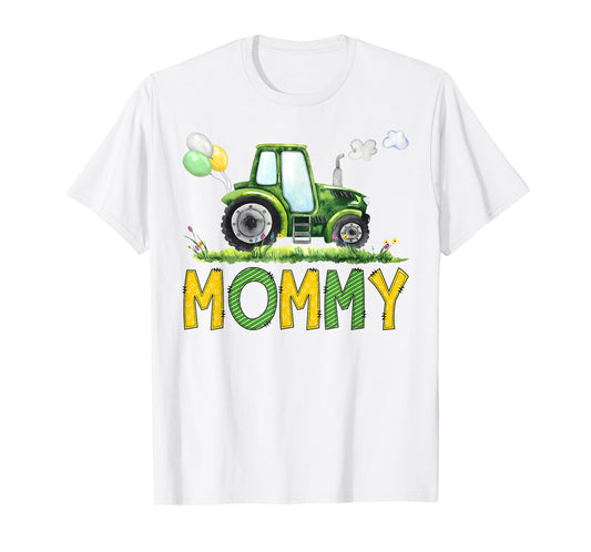 Mommy of The Birthday Boy Tractor Farm Truck Matching T-Shirt