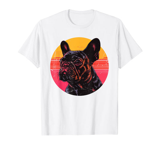 Retro French Bulldog Dog Lovers Gift Vintage Frenchie Owner T-Shirt