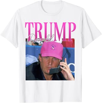 Funny Donald Trump Miss Me Yet Y2K Vintage 90s Trump Pink T-Shirt