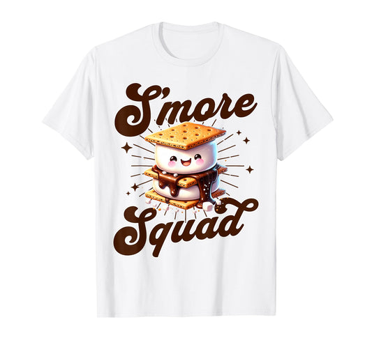 Cute Outdoor Smore Squad Camping Family Matching Summer T-Shirt