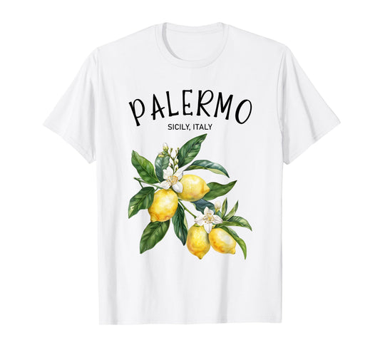 Palermo Lemon Art Sicily Italian Fruit Lover Italy Sicilia T-Shirt