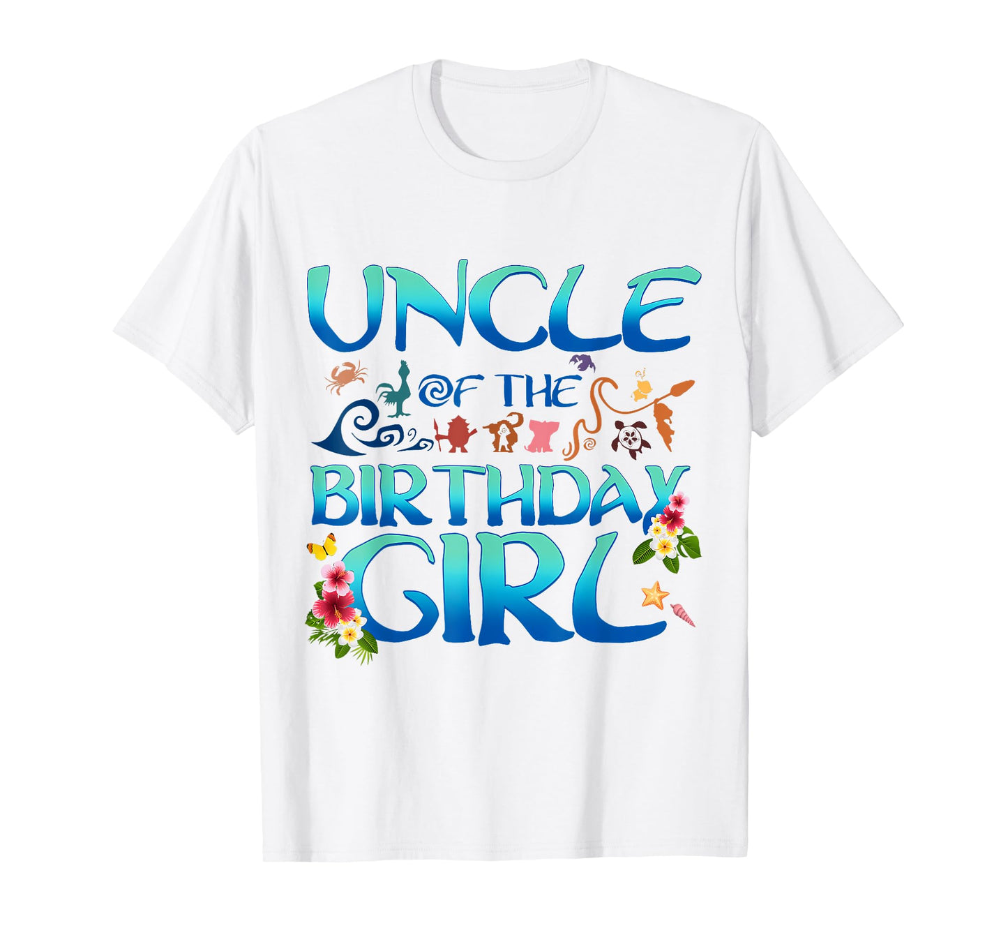 Uncle Of The Birthday Girl Matching Oceania Adventure Family T-Shirt