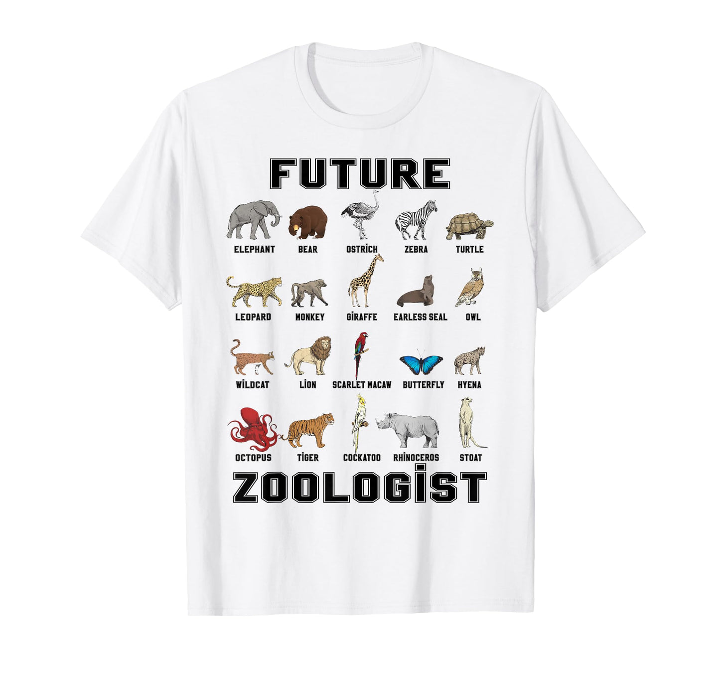 Kids Future Zoologist Funny Birthday T Shirt T-Shirt