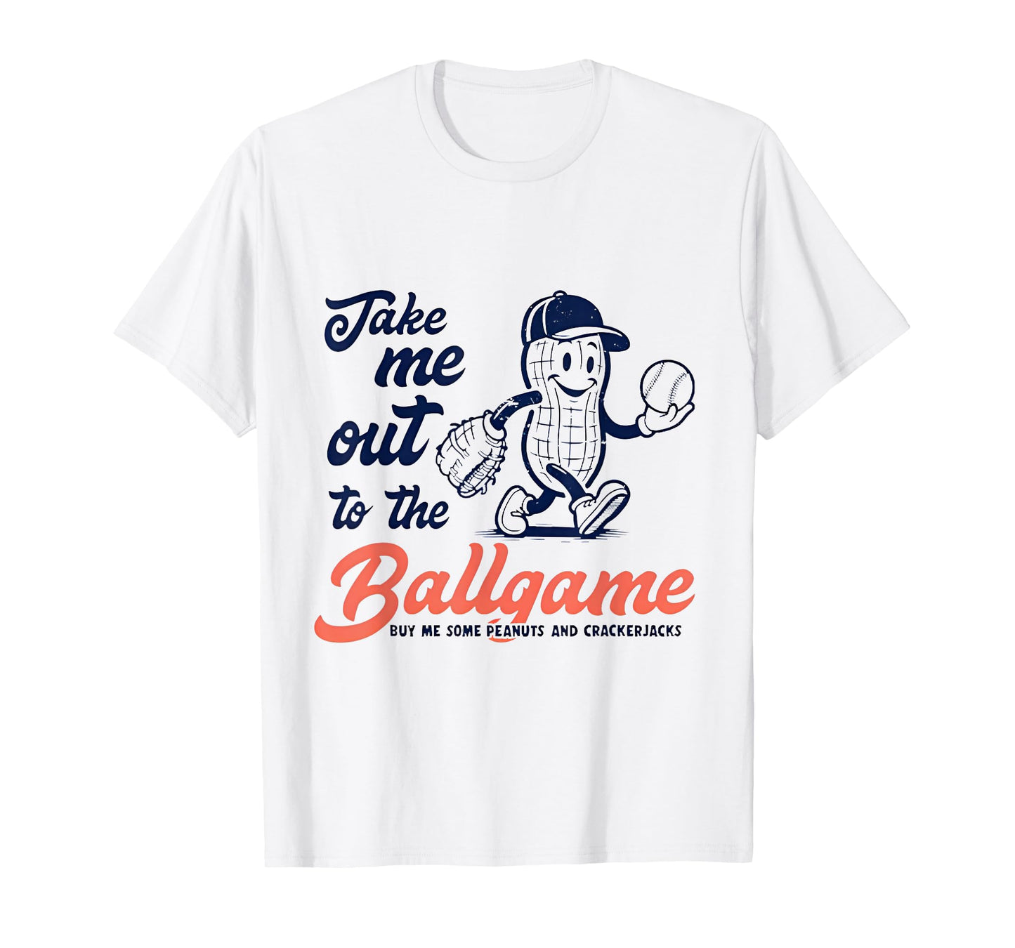 Funny Peanuts Take Me Out To The Ball Game Baseball T-Shirt