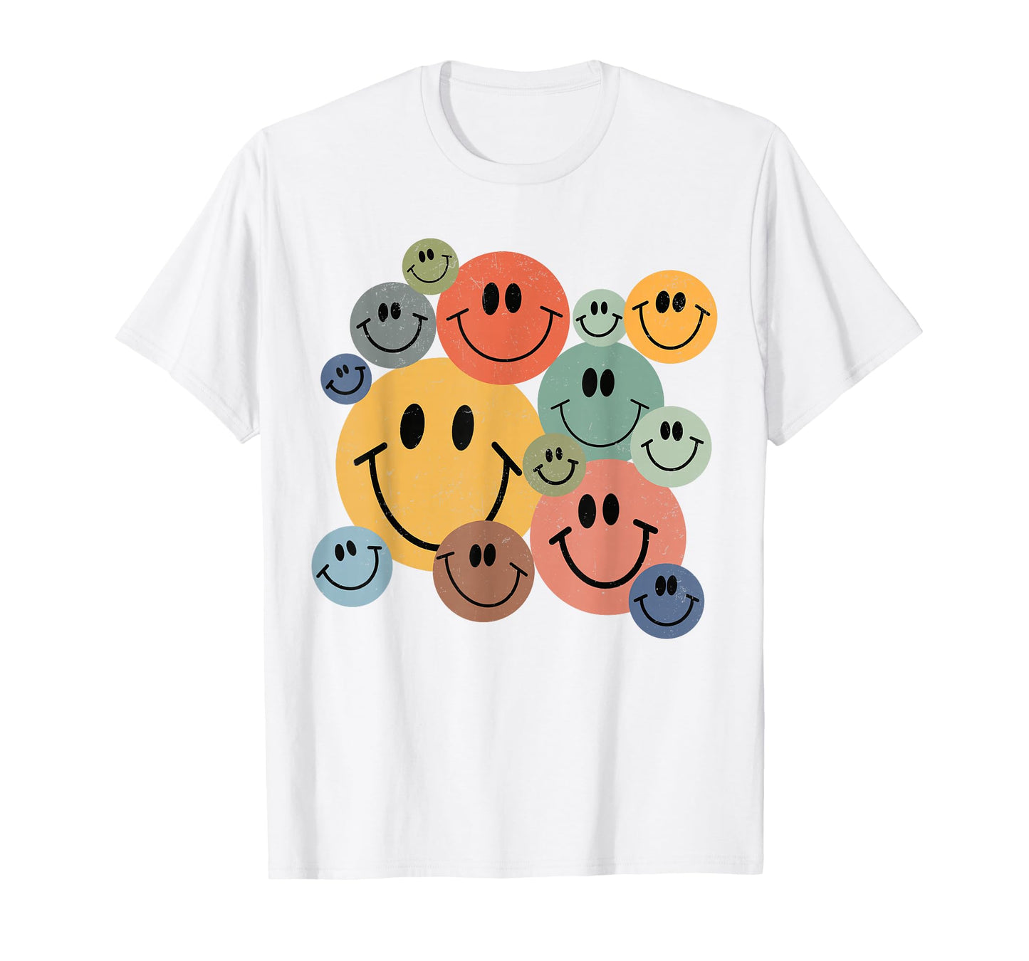 Smile Face Vintage Trendy for Women Youth Kids Toddler Baby T-Shirt