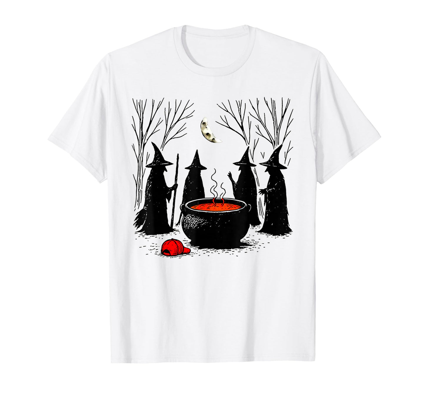 Halloween Witches Red Hat Cauldron Human Rights T-Shirt
