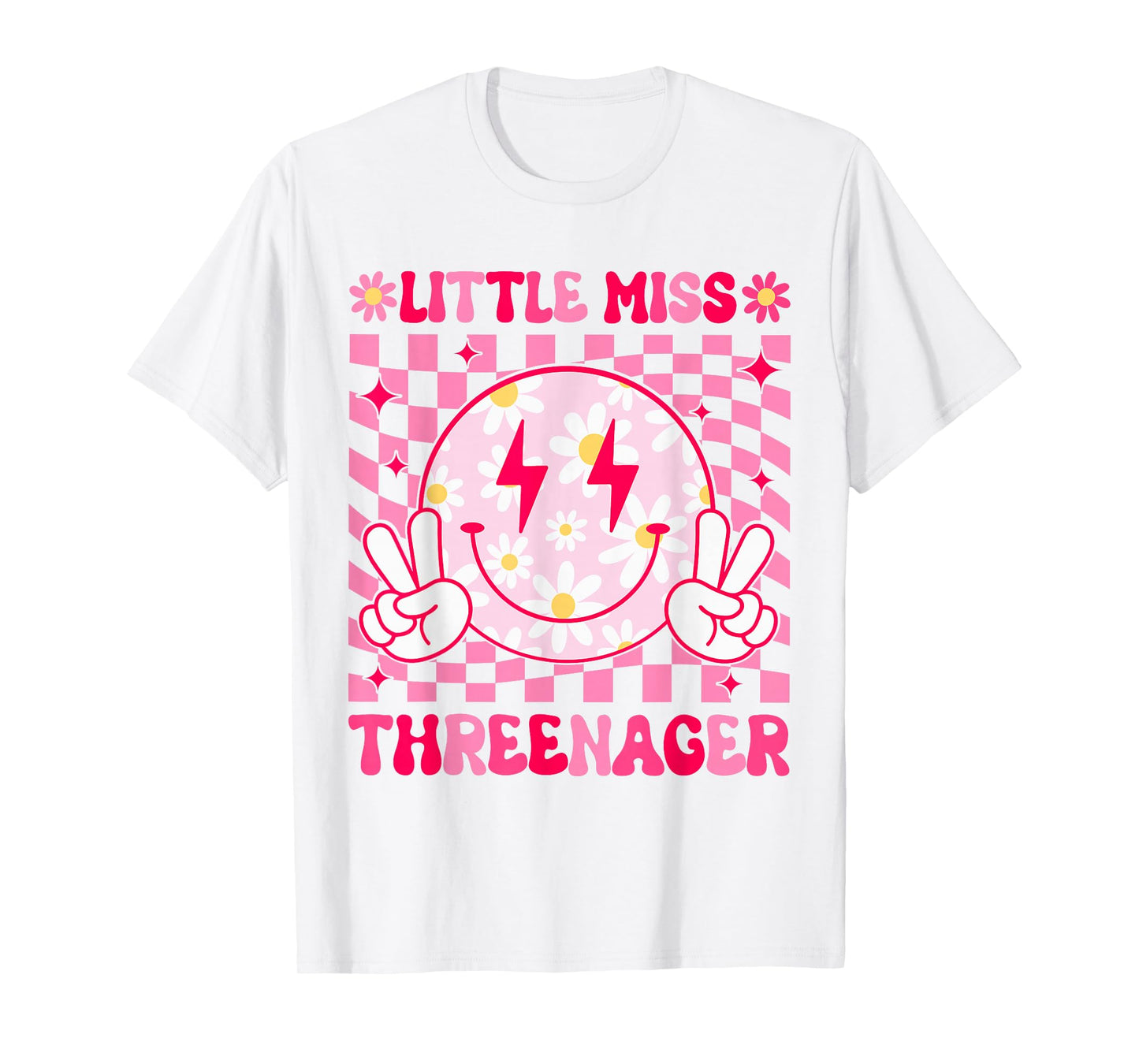 Lil Miss Threenager Girl, 3rd Birthday Family Party Outfit T-Shirt