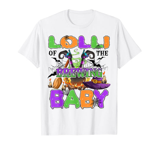 Lolli Of Brewing Baby Halloween Baby Shower Spooky T-Shirt