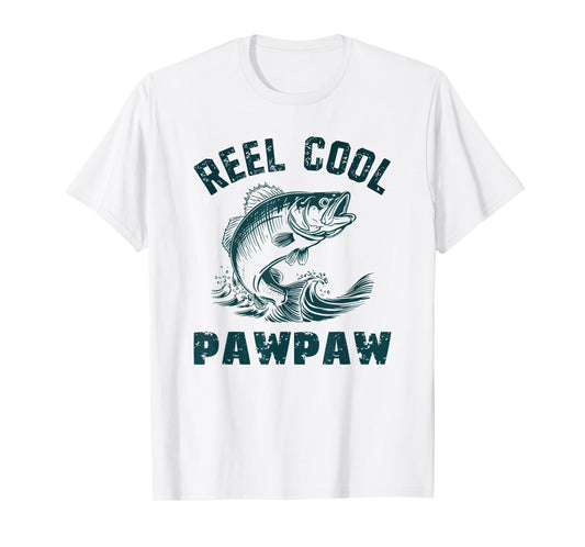 Reel Cool PawPaw Fishing Grandpa Vintage Style Paw-Paw T-Shirt