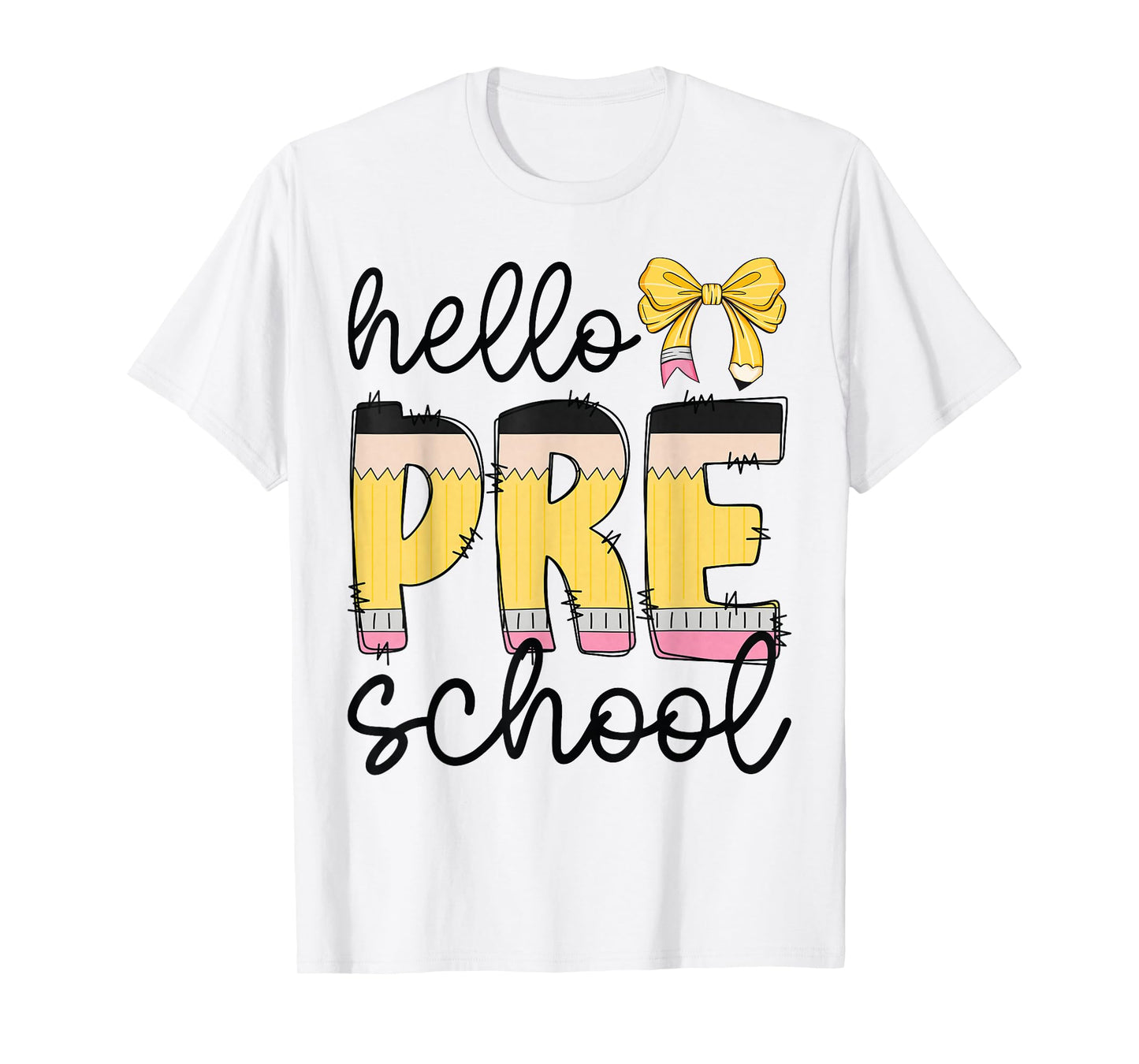 Hello Pre-K Preschool Back to School First Day Teacher Kids T-Shirt