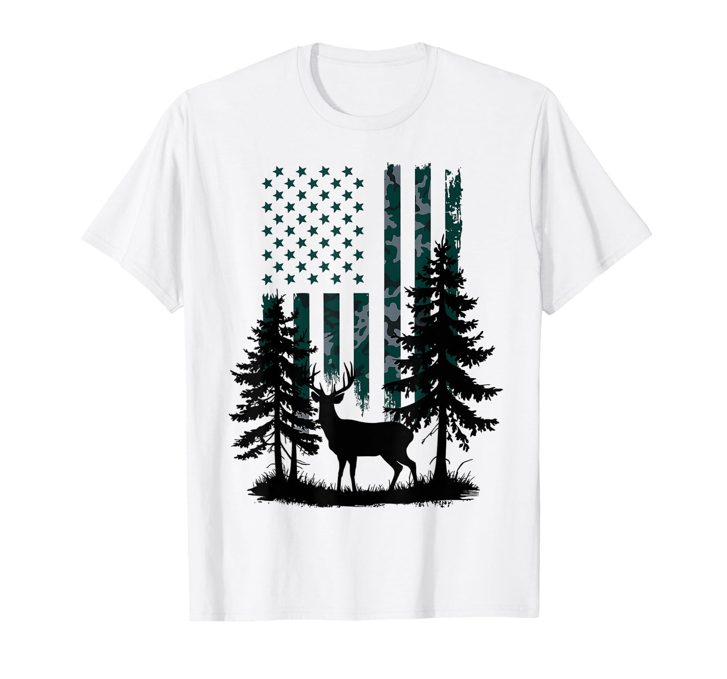 Boys Kids Orange Hunting Shirt Deer Hunter Toddler Camo Flag T-Shirt