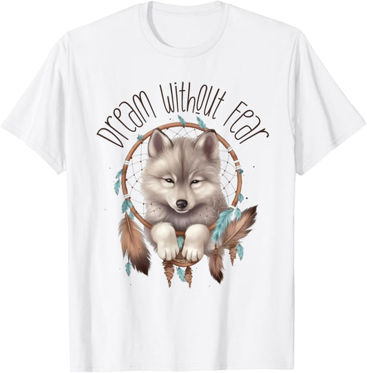Vintage Western Dreamcatcher Wolf Graphic Design Wolf Women T-Shirt