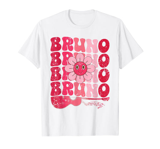 Vintage Bruno Personalized Name I Love Bruno Groovy T-Shirt