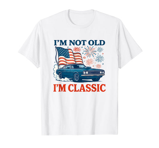 I'm not old I'm classic Vintage Car Style with Timeless men T-Shirt